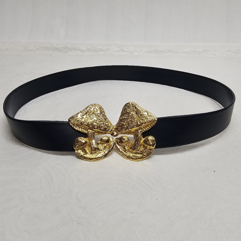 Vintage 1973 Mimi Di Mushroom Waist Statement Belt - Picture 2 of 5